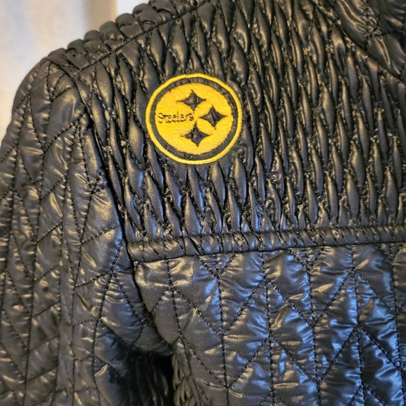 NFL Pro Line Women Jacket, Coat, Pittsburgh Steelers, Size S, Black, Puffer - Picture 3 of 14